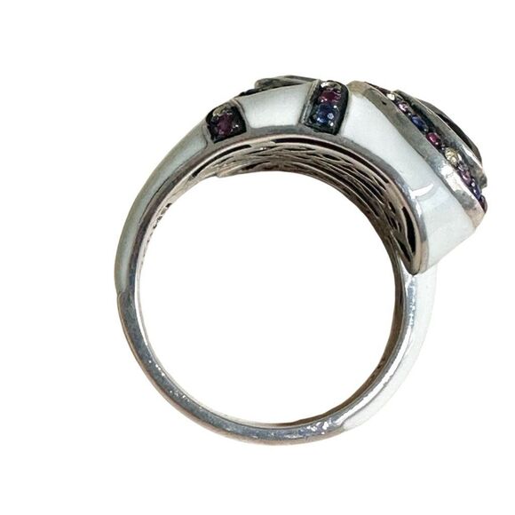 Effy (BH) Sterling Silver Multi-Gem & Enamel Statement Ring - Picture 11 of 11